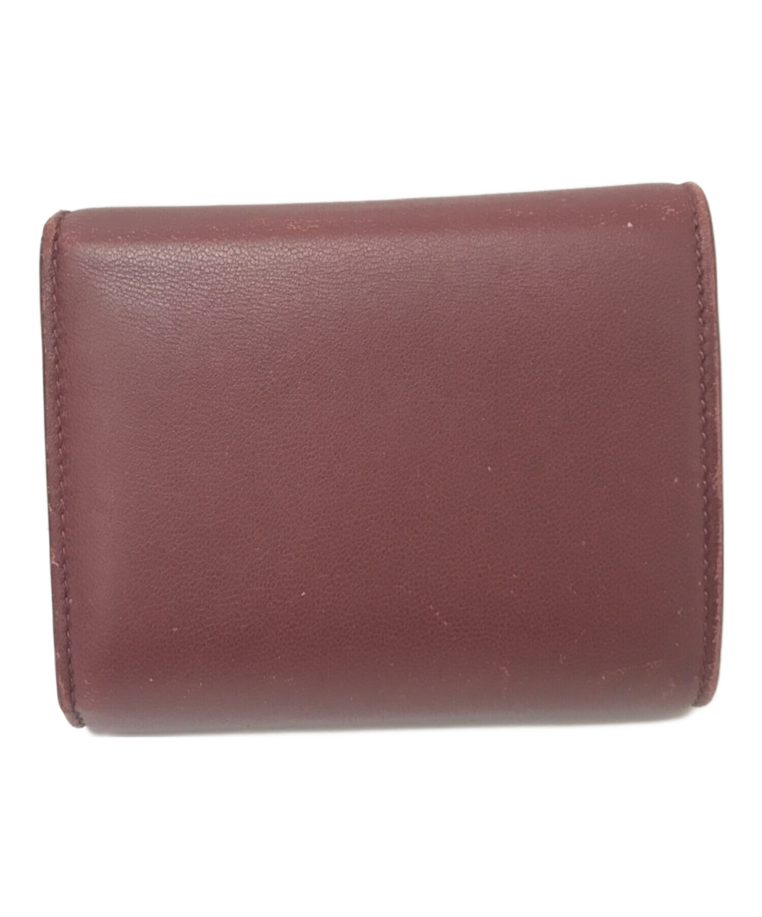 中古・古着通販】CELINE (セリーヌ) トリオンフ3つ折り財布 ボルドー 
