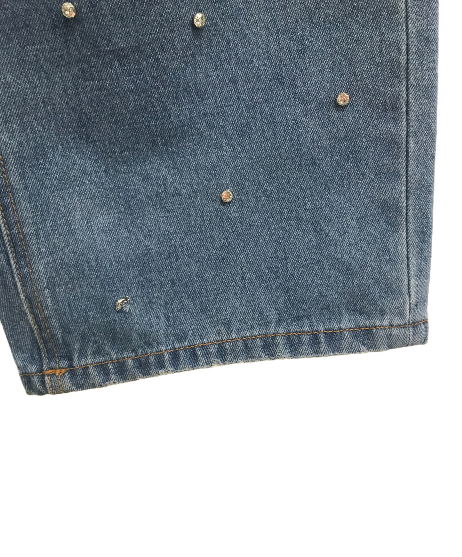 中古・古着通販】CADUNE (カデュネ) ビジュー付デニムパンツ