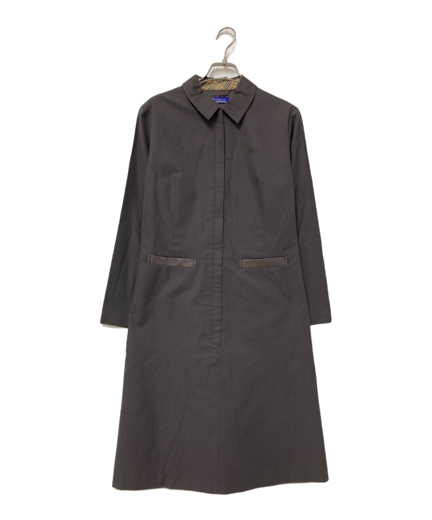 中古・古着通販】Burberry's (バーバリーズ) ジップワンピース グレー