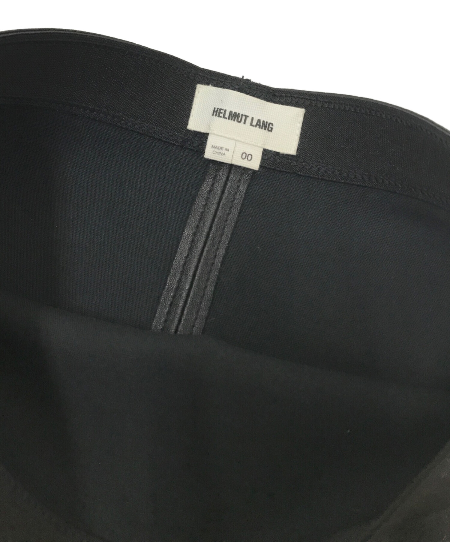 美品ヘルムートラング HELMUT LANG カウレザー ラップスカート HELMUT