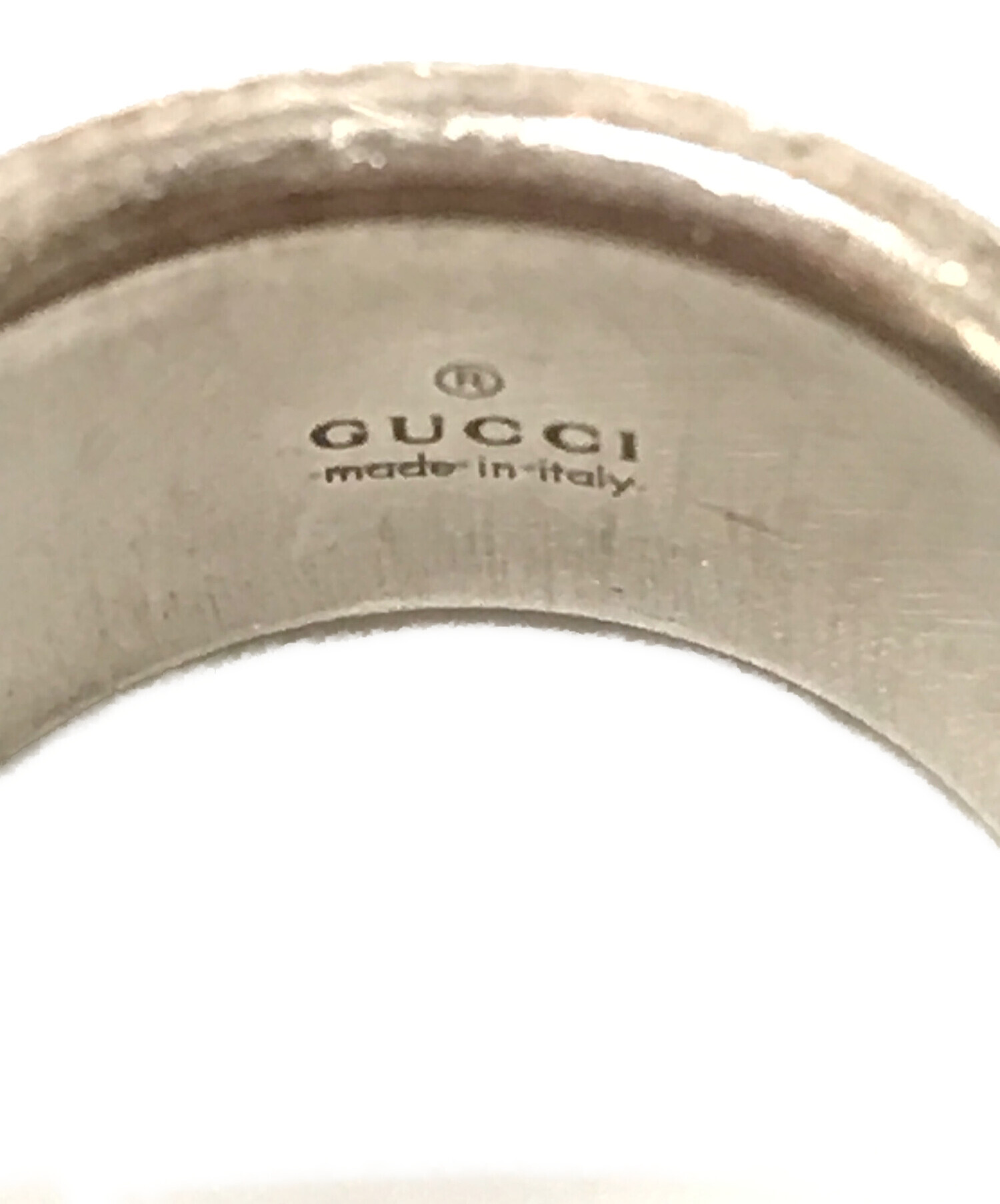 中古・古着通販】GUCCI (グッチ) クラシックロゴリング シルバー 