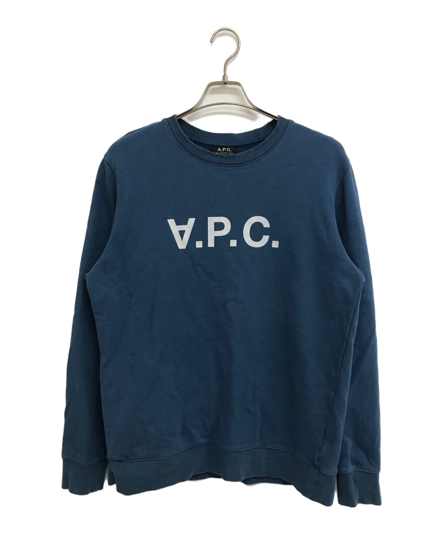 中古・古着通販】A.P.C. (アーペーセー) ロゴスウェット ブルー サイズ 
