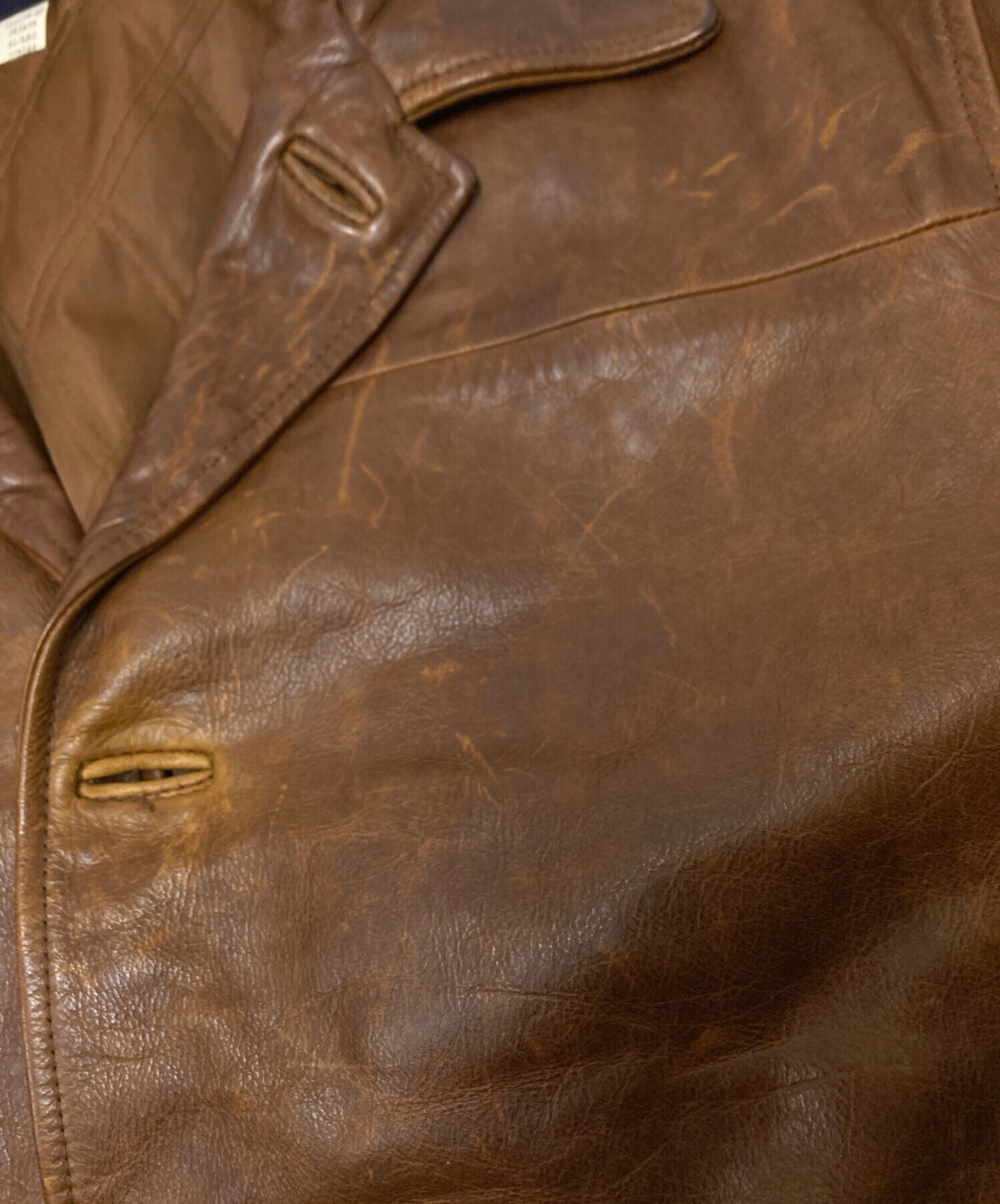 中古・古着通販】GAP (ギャップ) レザーカーコート ブラウン サイズ:L