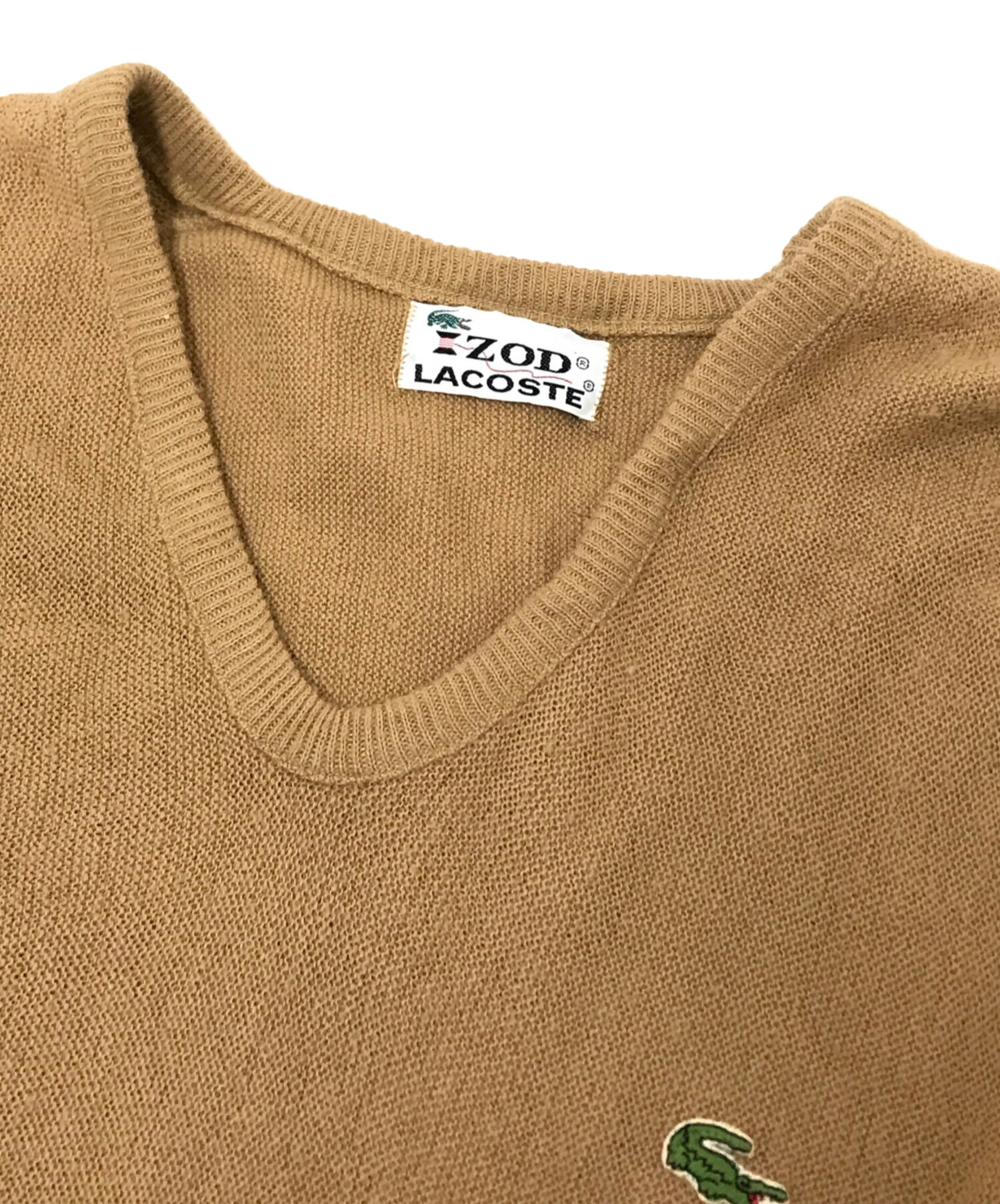 中古・古着通販】IZOD LACOSTE (アイゾッド ラコステ) ニット ベージュ 
