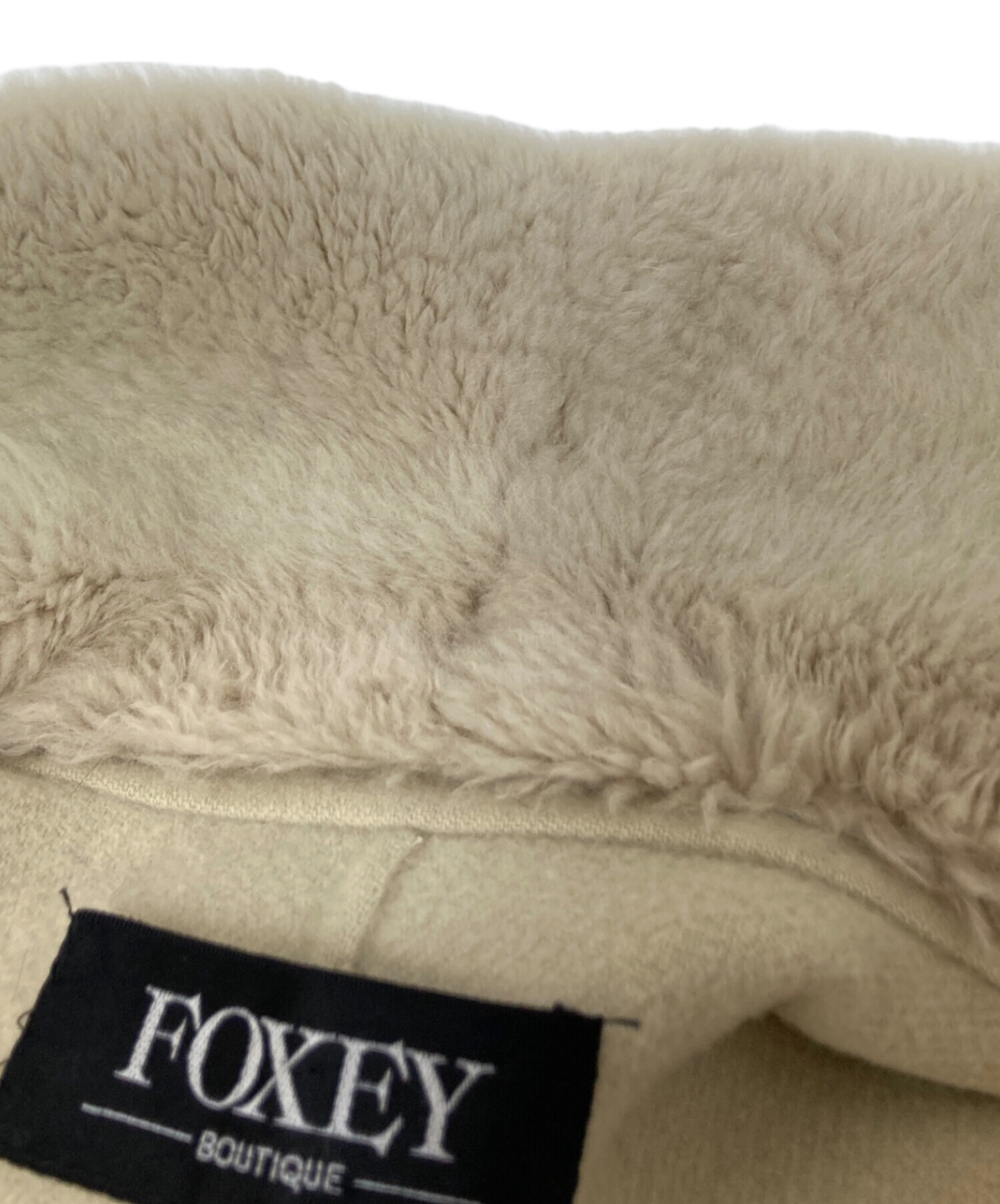 中古・古着通販】FOXEY (フォクシー) カシミヤ混ウールコート ベージュ 