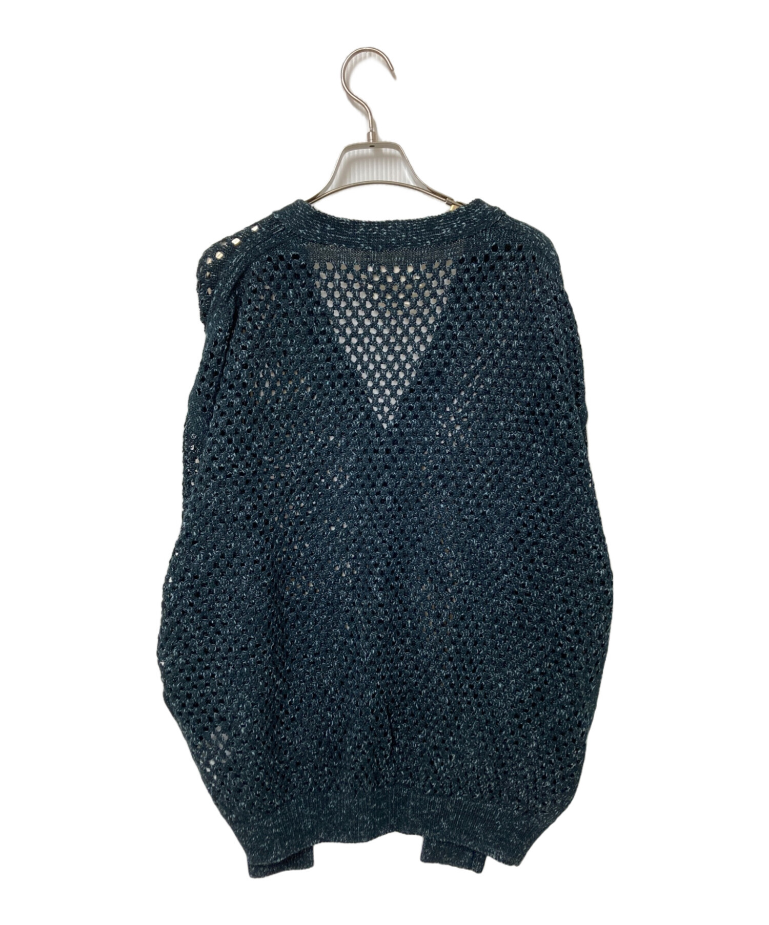 中古・古着通販】YOKE (ヨーク) MESHED KNIT CARDIGAN グリーン サイズ 