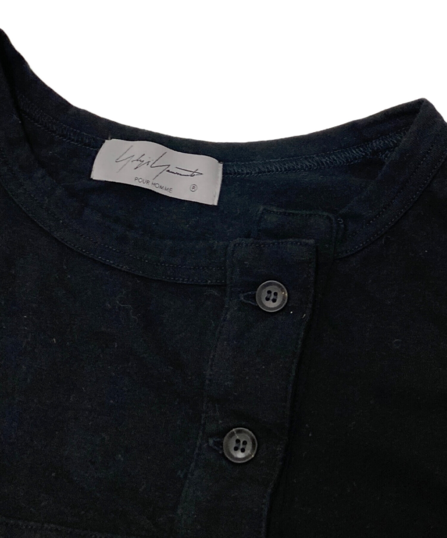 中古・古着通販】YOHJI YAMAMOTO (ヨウジヤマモト) 変形ヘンリーネック