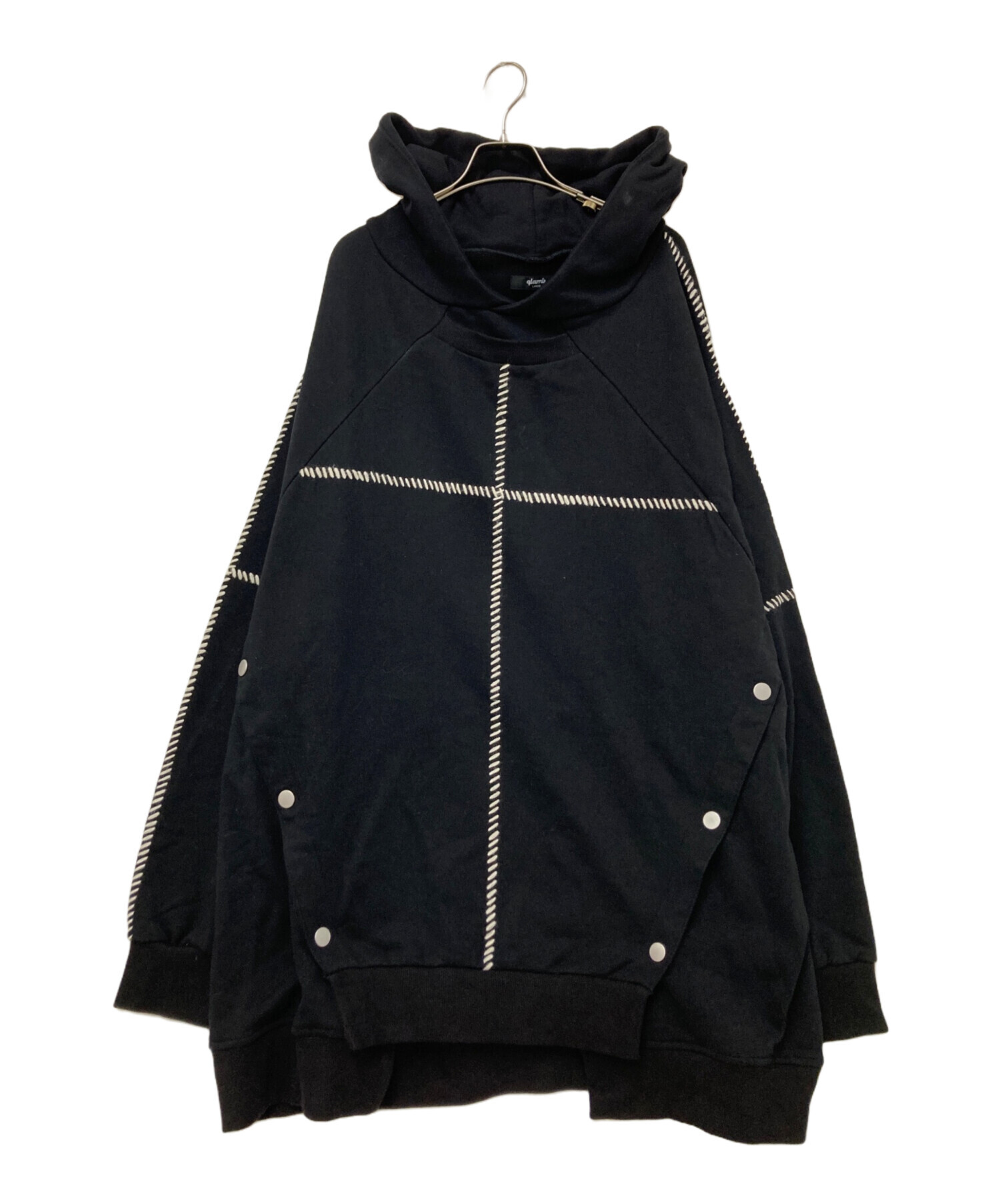 中古・古着通販】glamb (グラム) Cross Stitch Hoodie ブラック サイズ