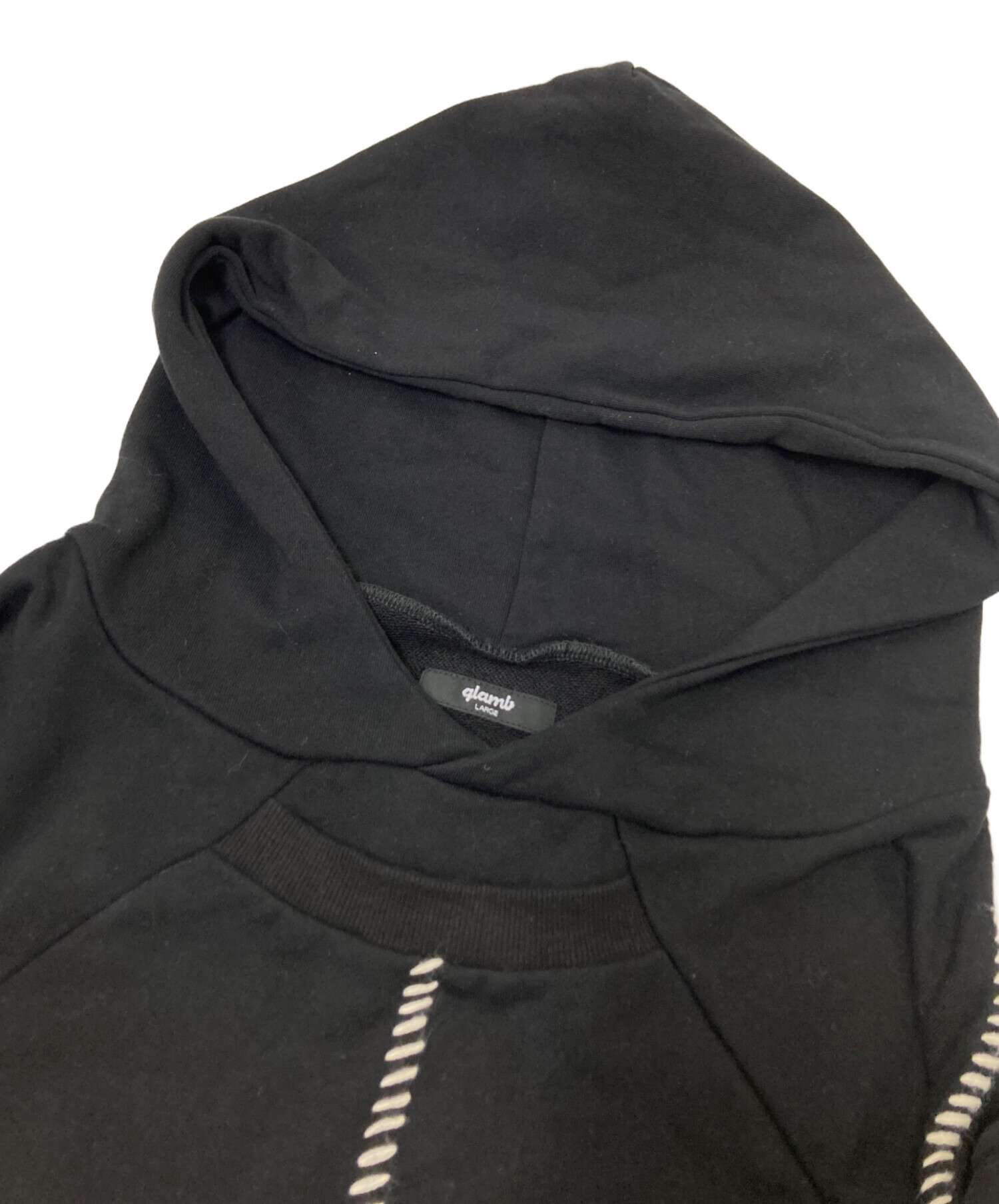 中古・古着通販】glamb (グラム) Cross Stitch Hoodie ブラック サイズ