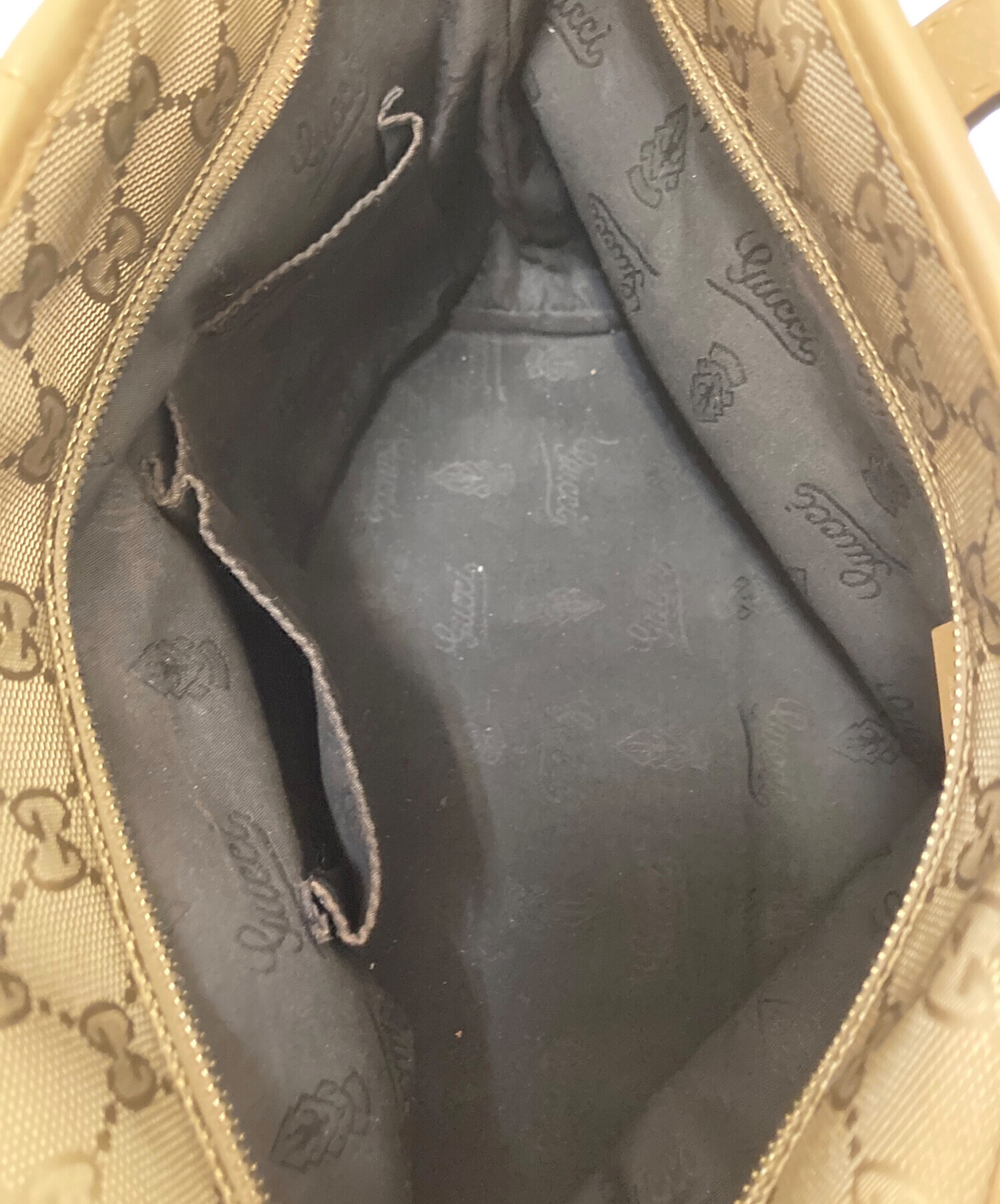 中古・古着通販】GUCCI (グッチ) GG柄インプリメトートバッグ ゴールド 