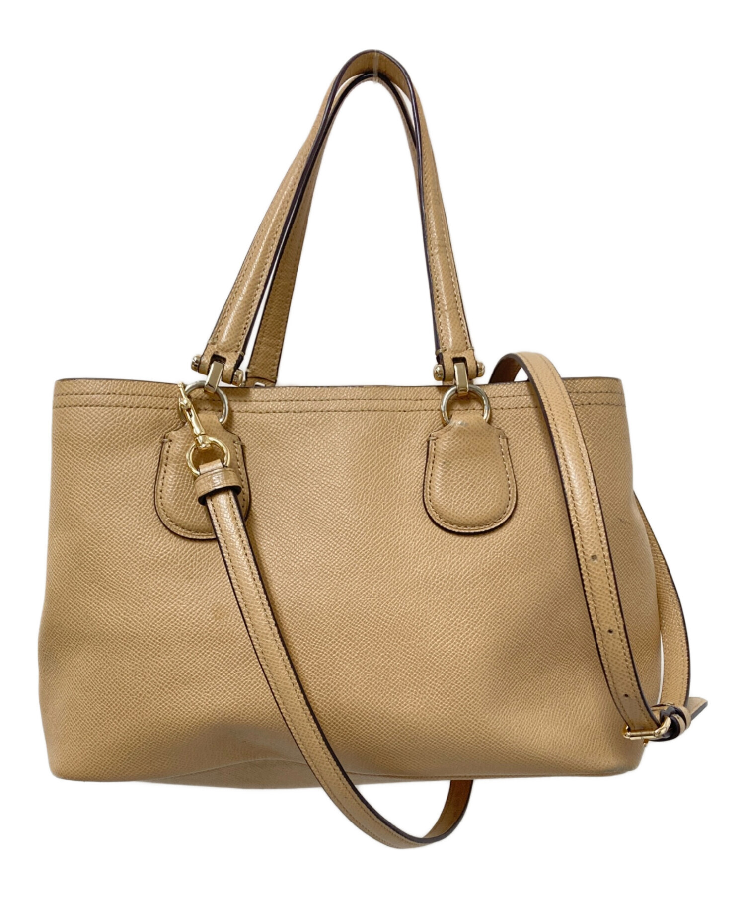 中古・古着通販】COACH (コーチ) 2WAYショルダーバッグ ベージュ 