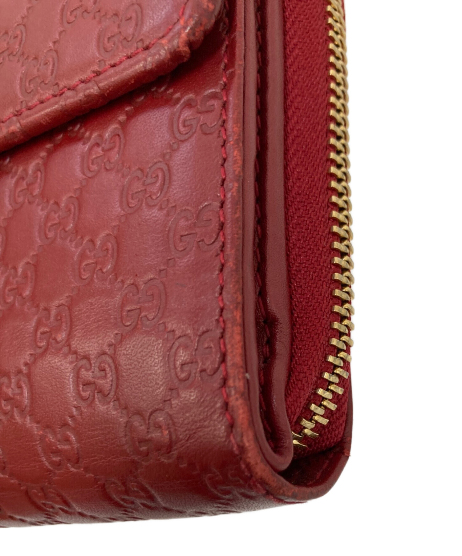 中古・古着通販】GUCCI (グッチ) 長財布 レッド｜ブランド・古着通販