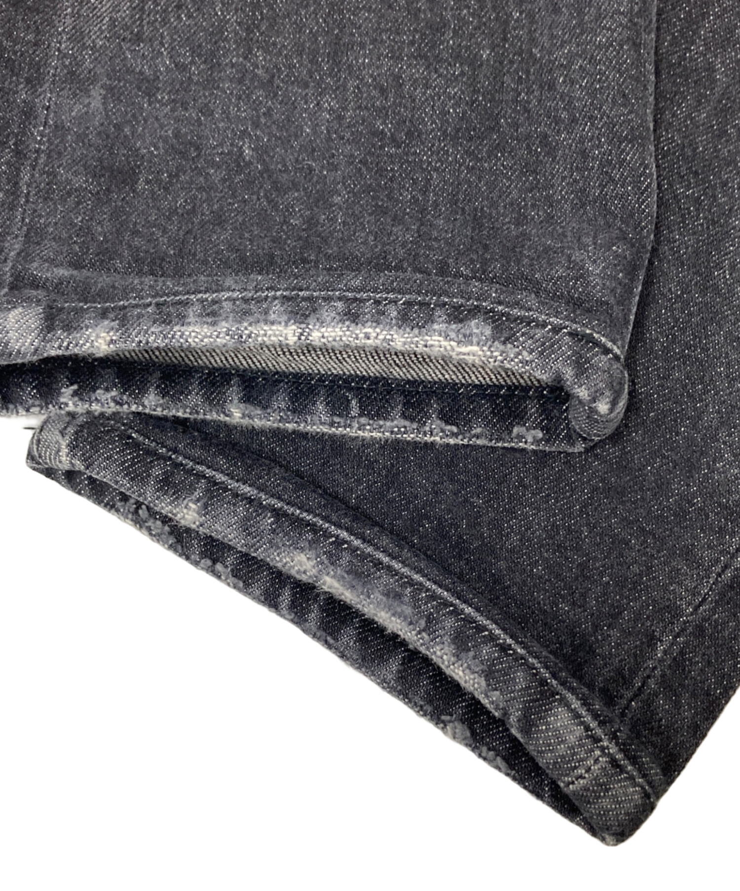 中古・古着通販】Denham (デンハム) 加工デニムﾊﾟﾝﾂ ブラック サイズ 