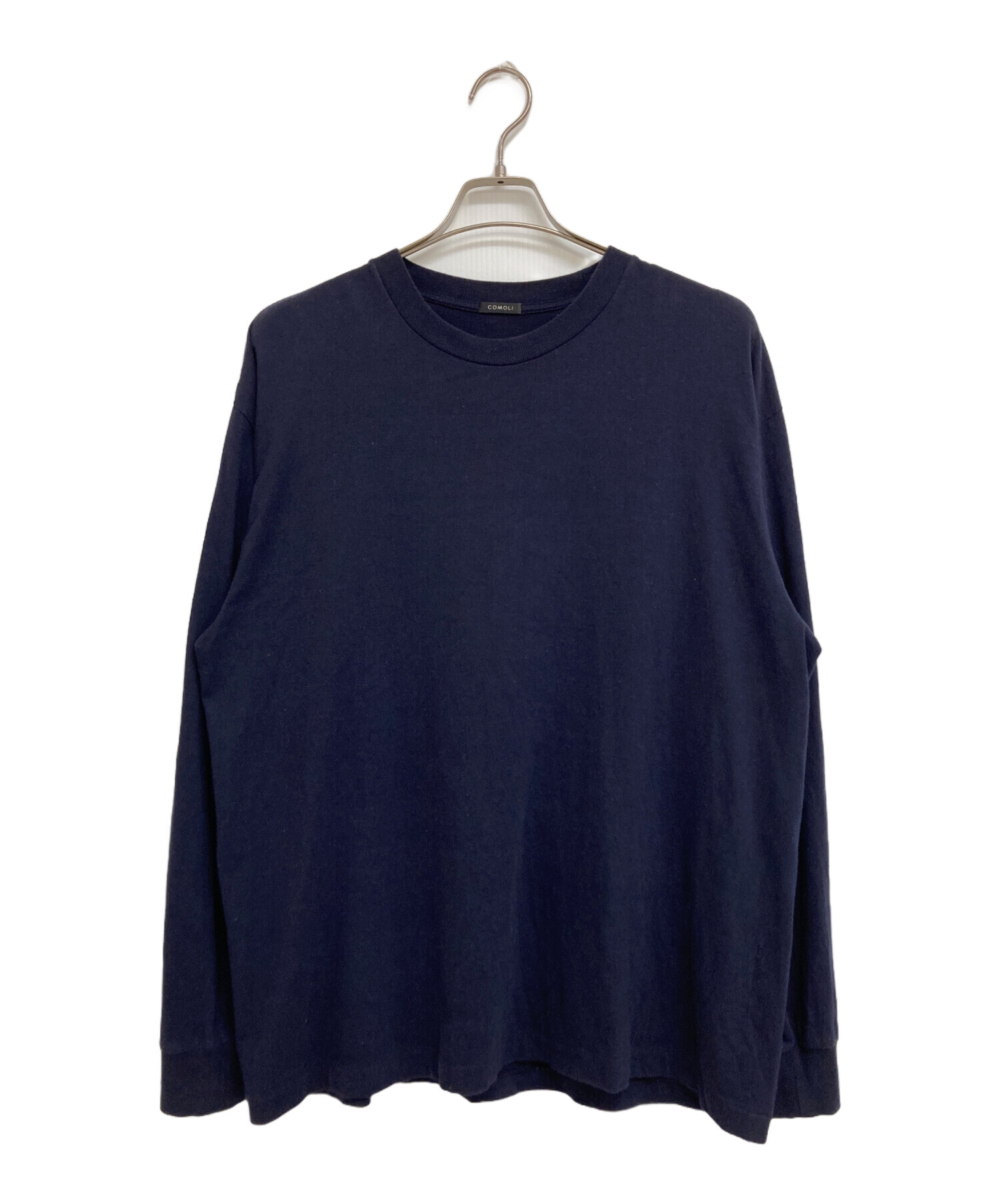 中古・古着通販】COMOLI (コモリ) 空紡天竺 長袖Tシャツ ネイビー