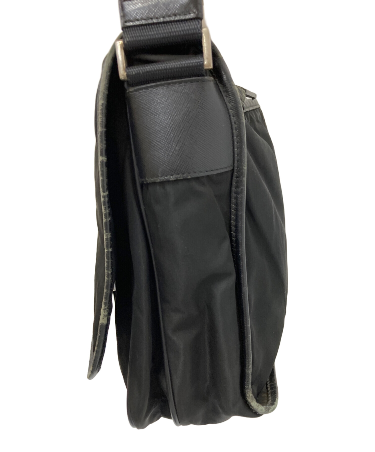 中古・古着通販】PRADA (プラダ) ナイロンショルダーバッグ ブラック