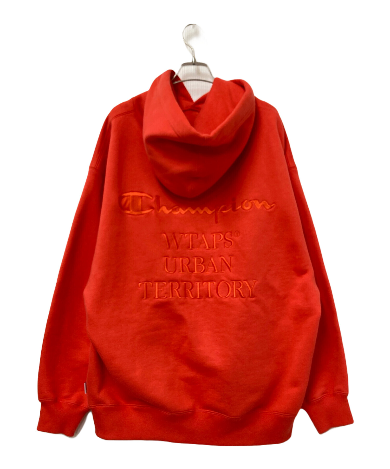 WTAPS Champion コラボパーカー オレンジ　Lサイズ 中古・古着通販】Champion (チャンピオン) WTAPS (ダブルタップス