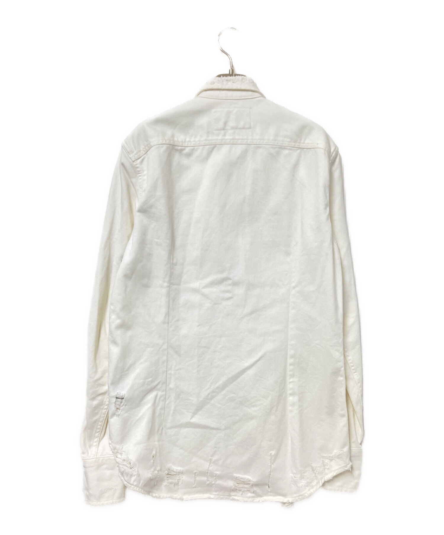 中古・古着通販】DIESEL (ディーゼル) ダメージ加工ウエスタンシャツ 