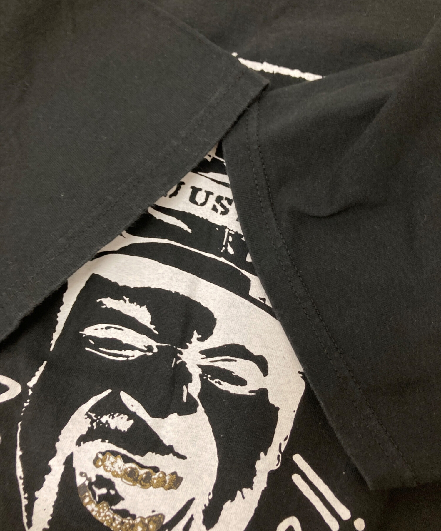 中古・古着通販】stussy (ステューシー) プリントTシャツ ブラック 