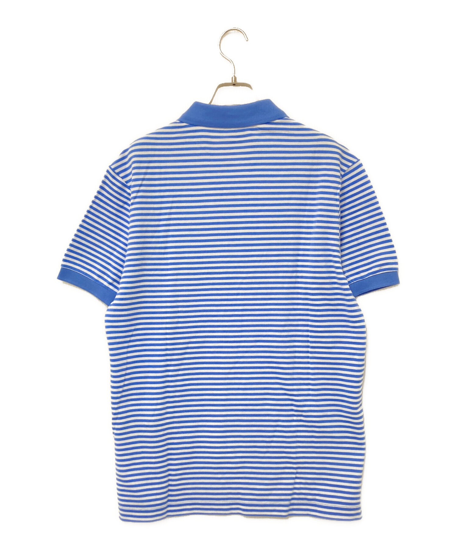 中古・古着通販】PRADA (プラダ) ボーダーポロシャツ ブルー サイズ:L