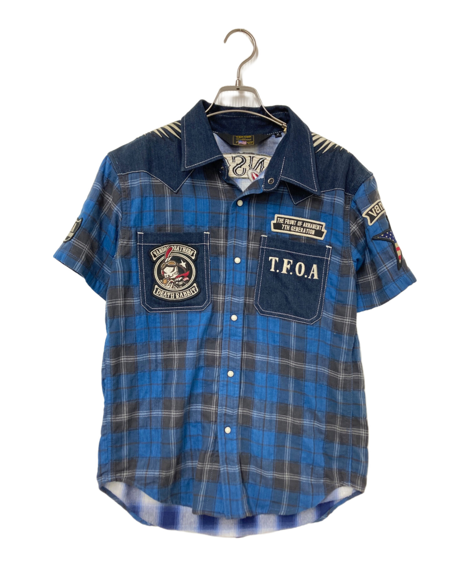 中古・古着通販】VANSON (バンソン) シャツ ブルー サイズ:M｜ブランド 