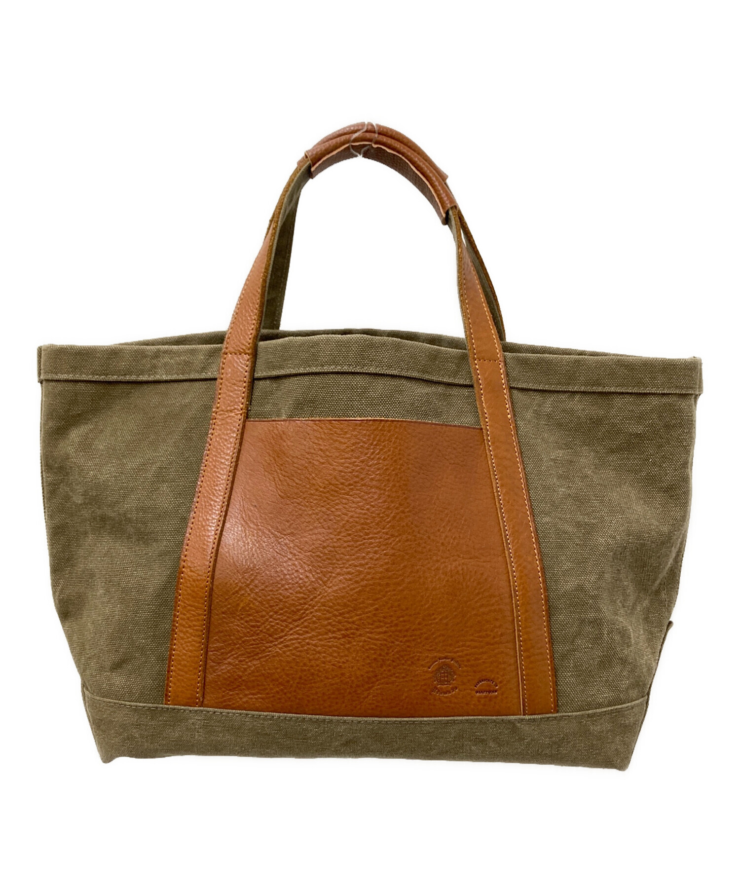中古・古着通販】Uramado (ウラマド) U tote オリーブ×ブラウン サイズ 