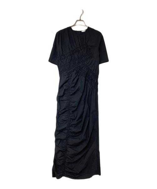 中古・古着通販】CLANE (クラネ) RANDOM SHIRRING ONEPIECE ブラック