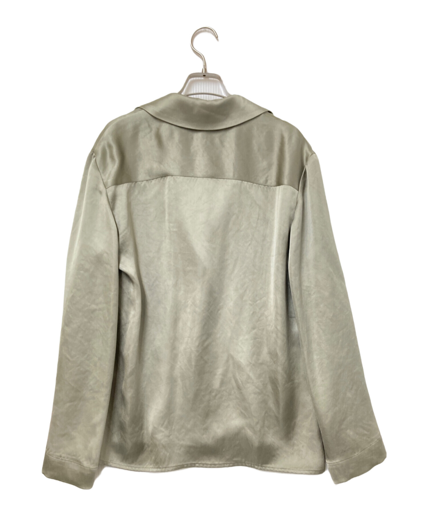 中古・古着通販】CLANE (クラネ) TAILORED SATIN SHIRT オリーブ 