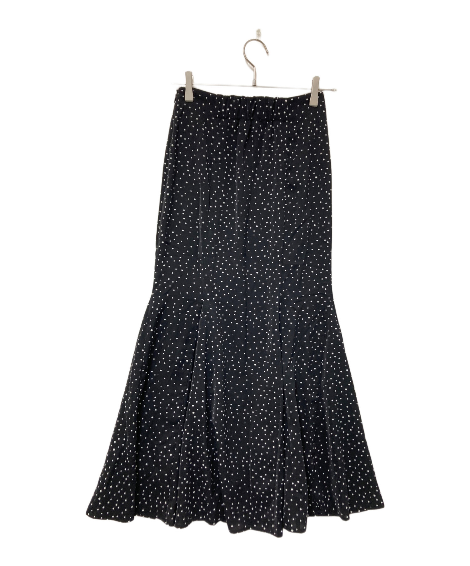 SENEE（セニー）スリットマーメイドスカート　ドット柄　ブラック　サイズM slit mermaid skirt（スリットマーメイドスカート）（スカート