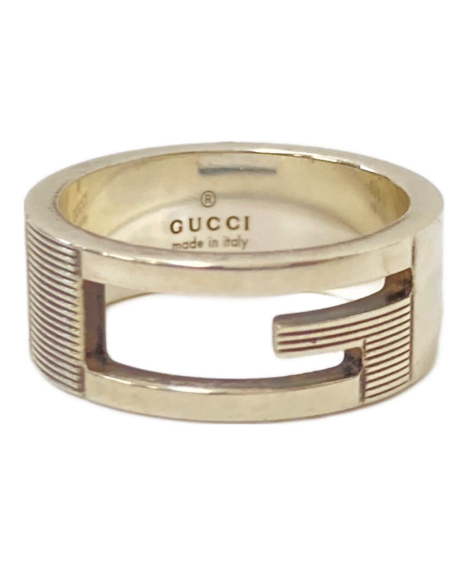 中古・古着通販】GUCCI (グッチ) ブランデッドGリング サイズ:16 (実寸 