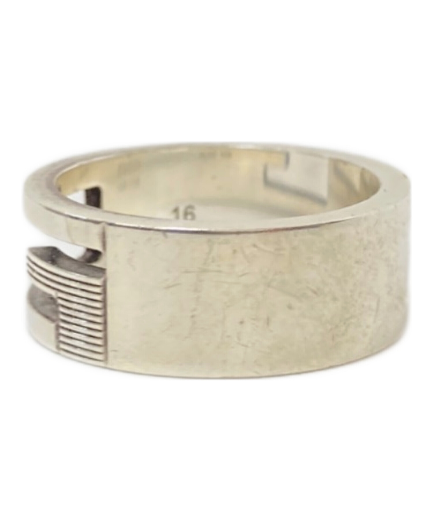 中古・古着通販】GUCCI (グッチ) ブランデッドGリング サイズ:16 (実寸 