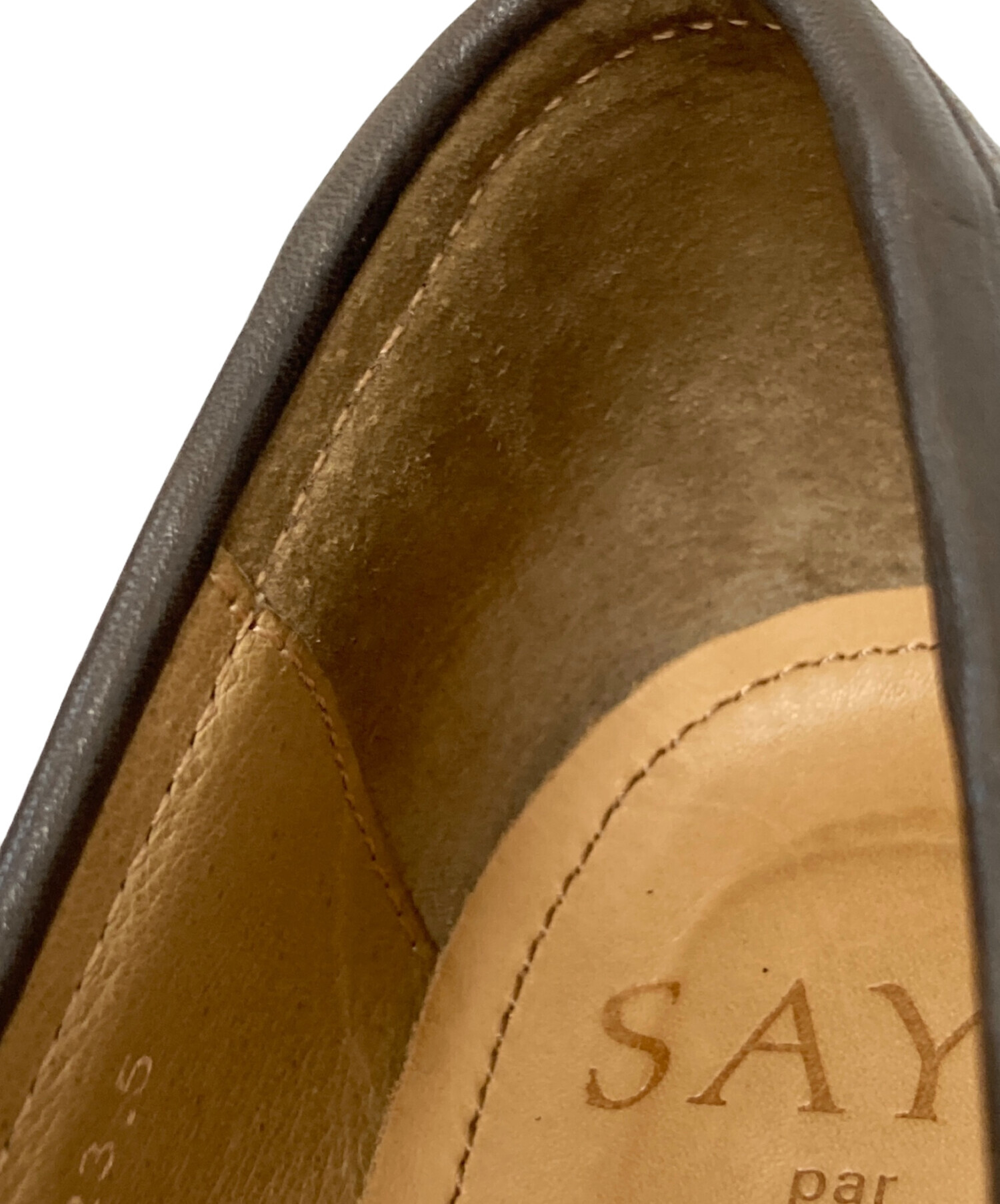 中古・古着通販】SAYA (サヤ) コインローファー ブラウン×ベージュ 