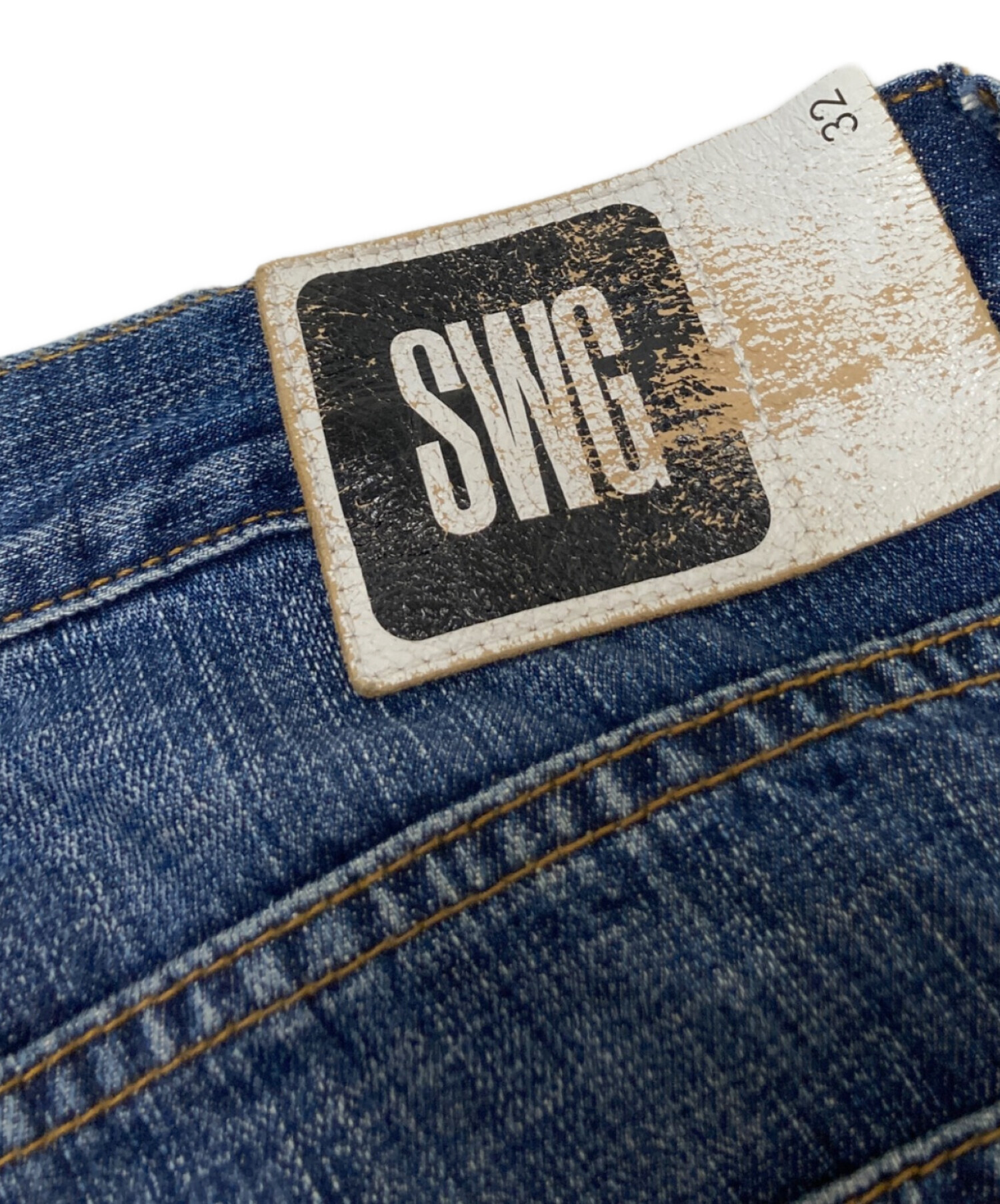 中古・古着通販】SWAGGER (スワッガー) ダメージジーンズ インディゴ 