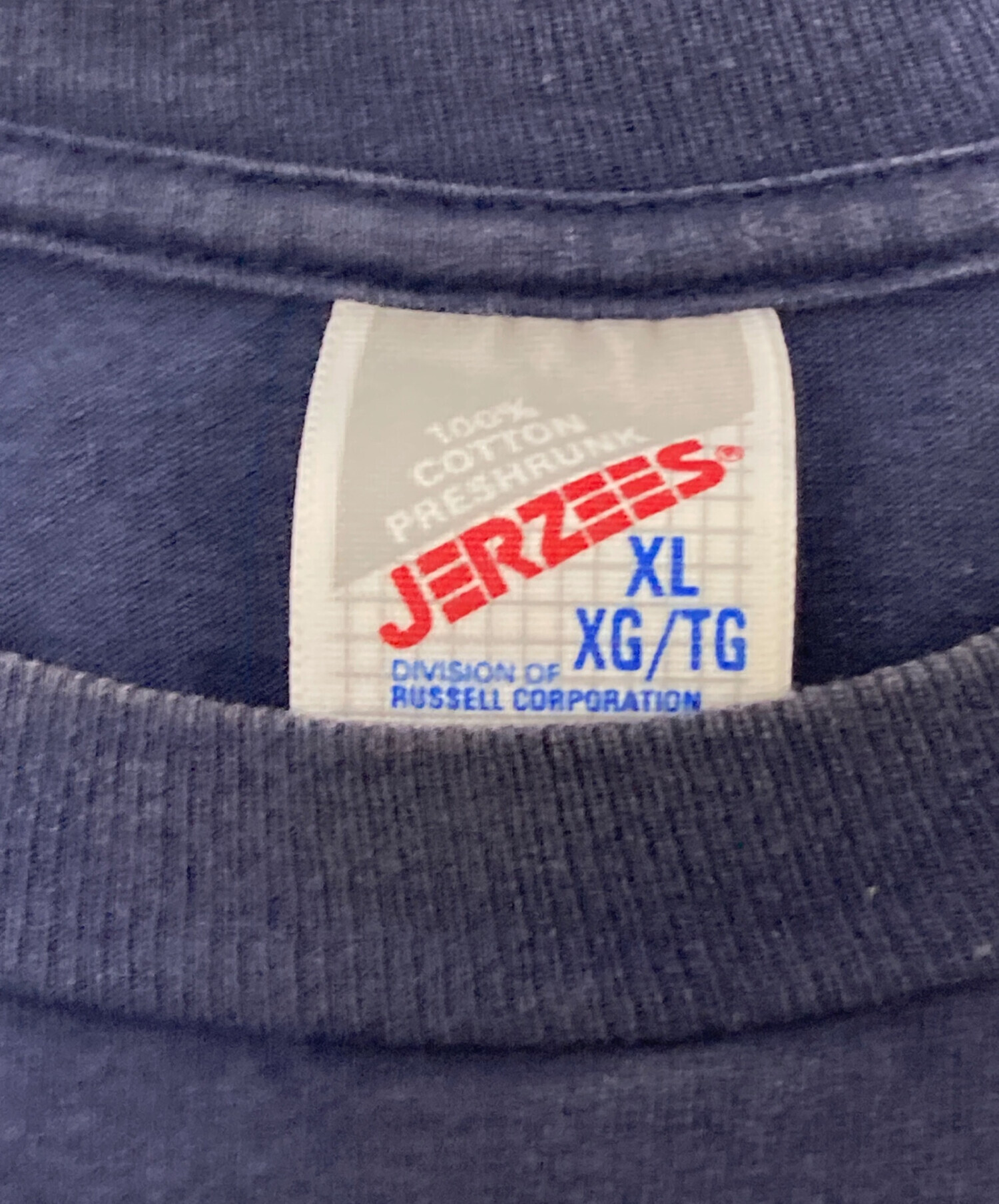 中古・古着通販】JERZEES (ジャージーズ) プリントTシャツ ネイビー
