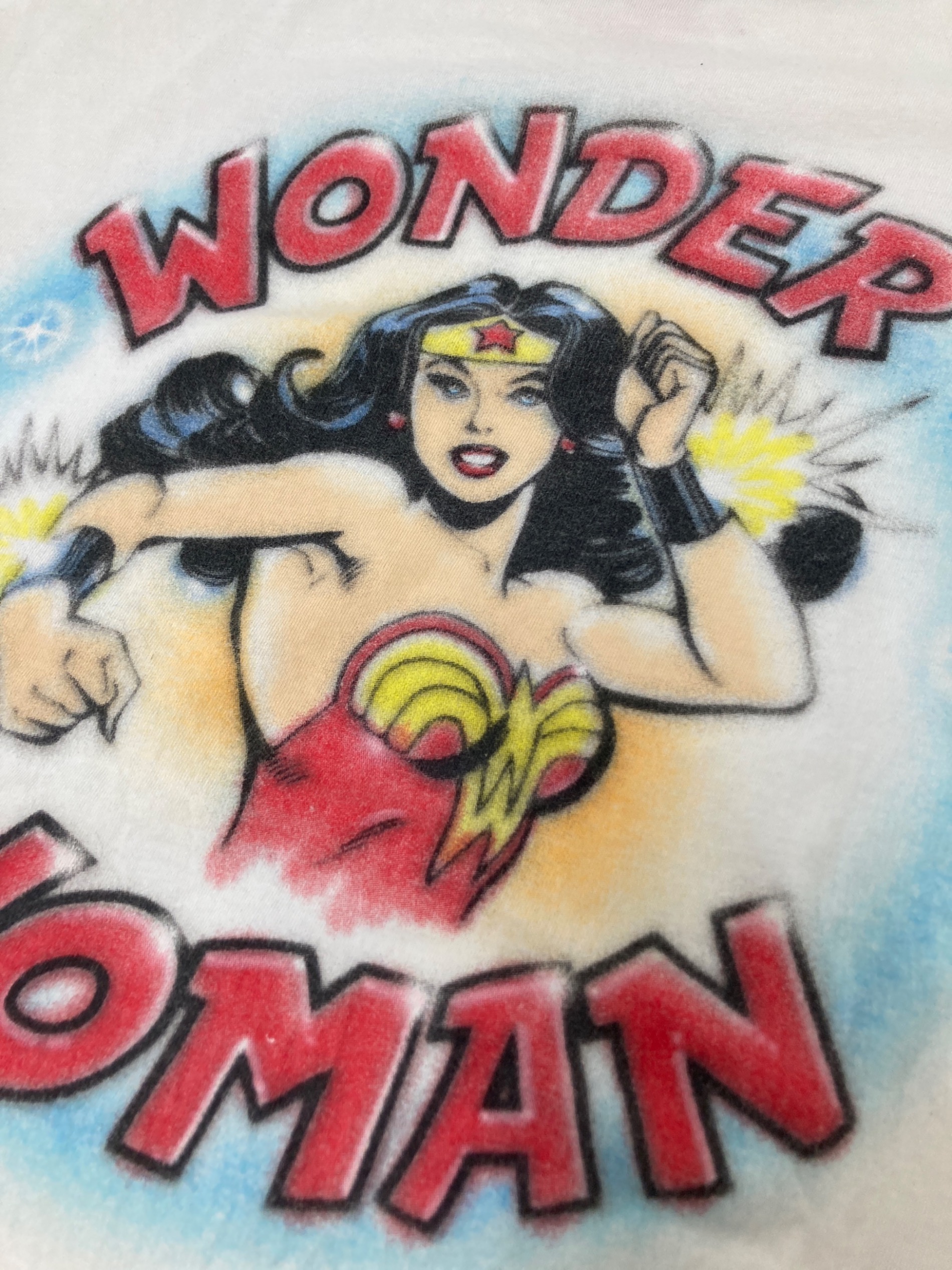 DC ワンダーウーマン Tシャツ Lサイズ 中古・古着通販】WONDER WOMAN (ワンダー ウーマン) リンガープリントT