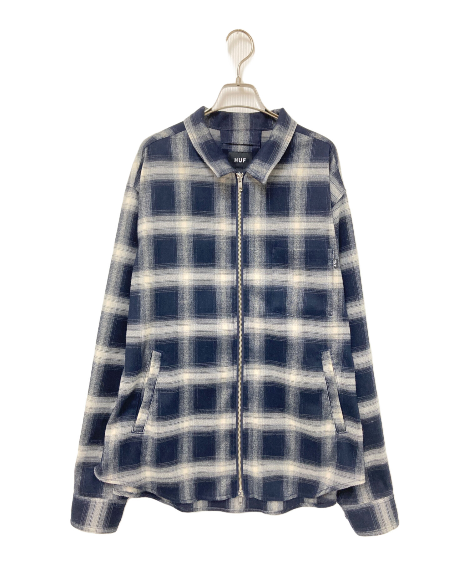 中古・古着通販】HUF (ハフ) オンブレチェックシャツジャケット