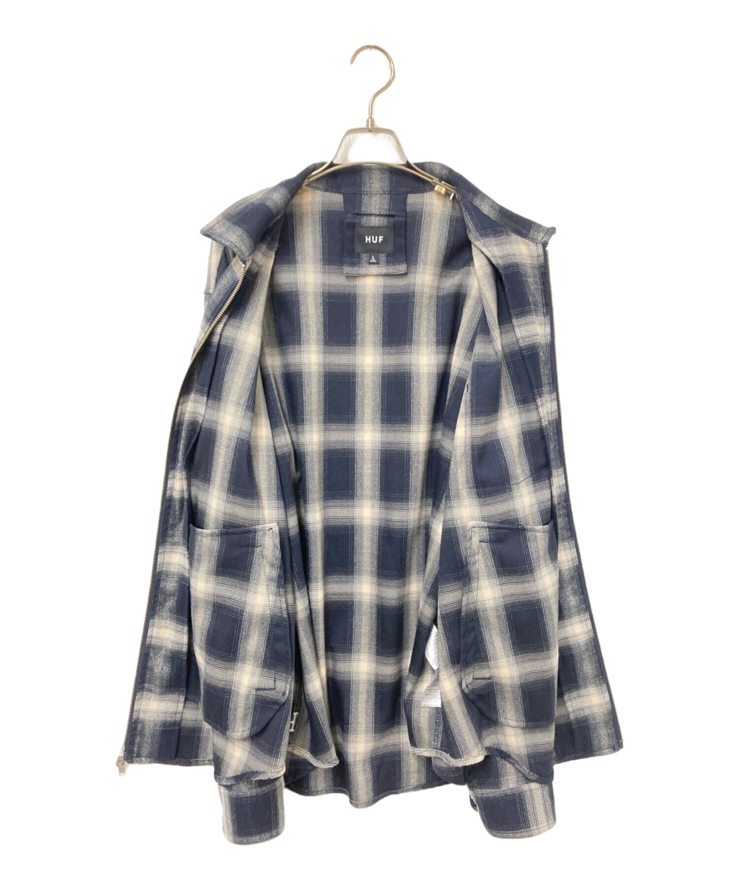中古・古着通販】HUF (ハフ) オンブレチェックシャツジャケット