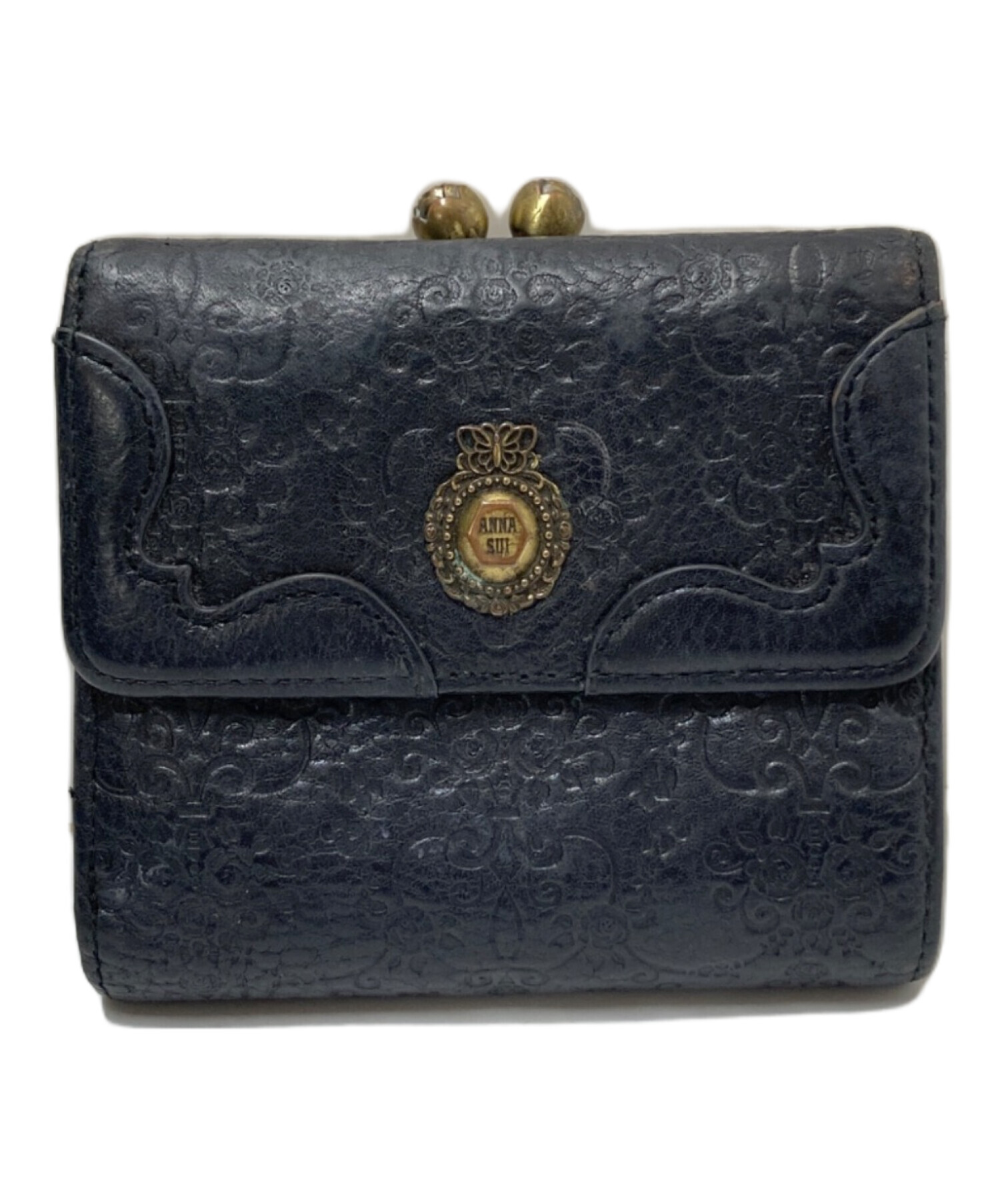 ANNA SUI 三つ折財布 中古・古着通販】ANNA SUI (アナスイ) 3つ折り財布 ブラック サイズ