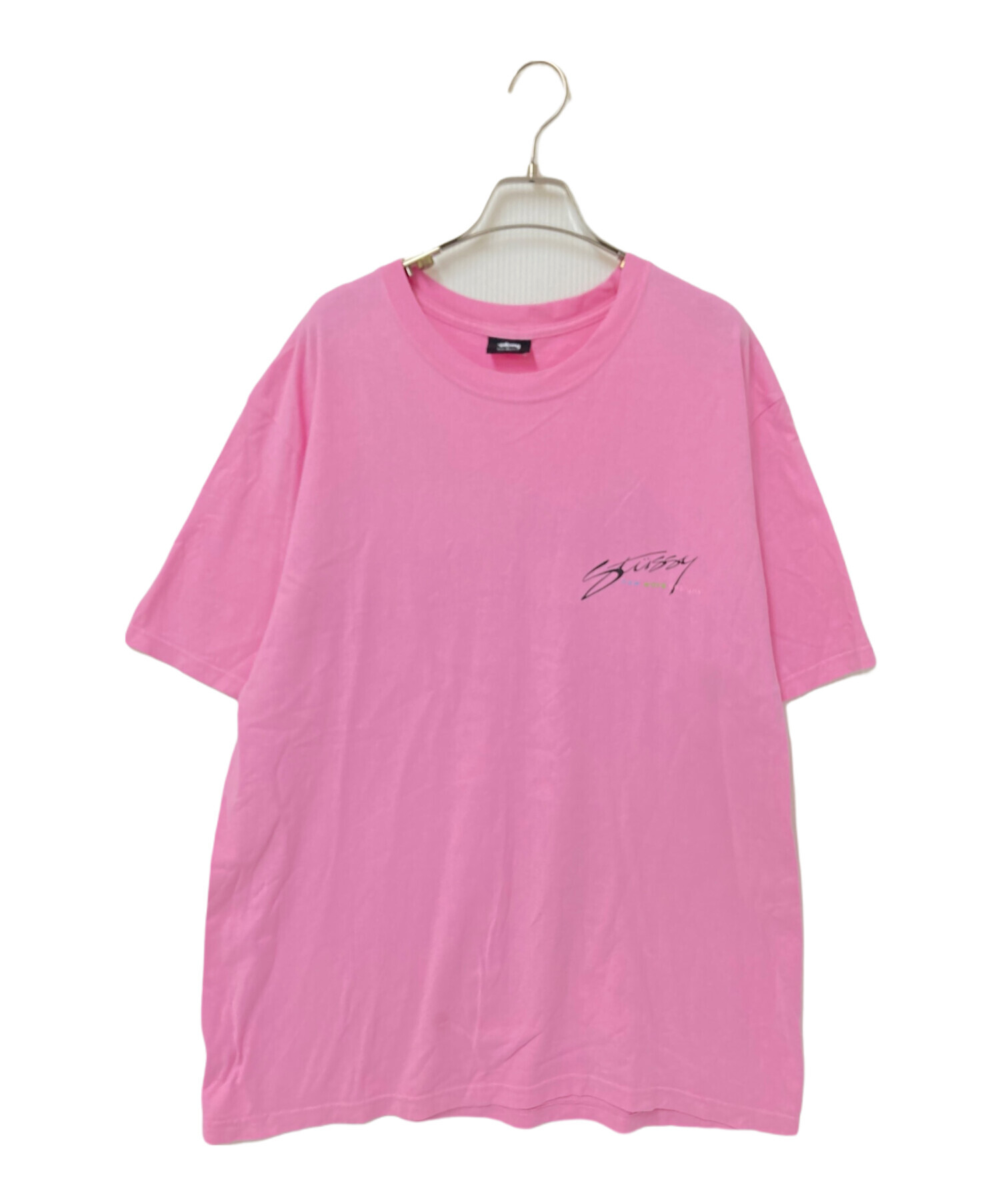 中古・古着通販】stussy (ステューシー) プリントTシャツ ピンク 