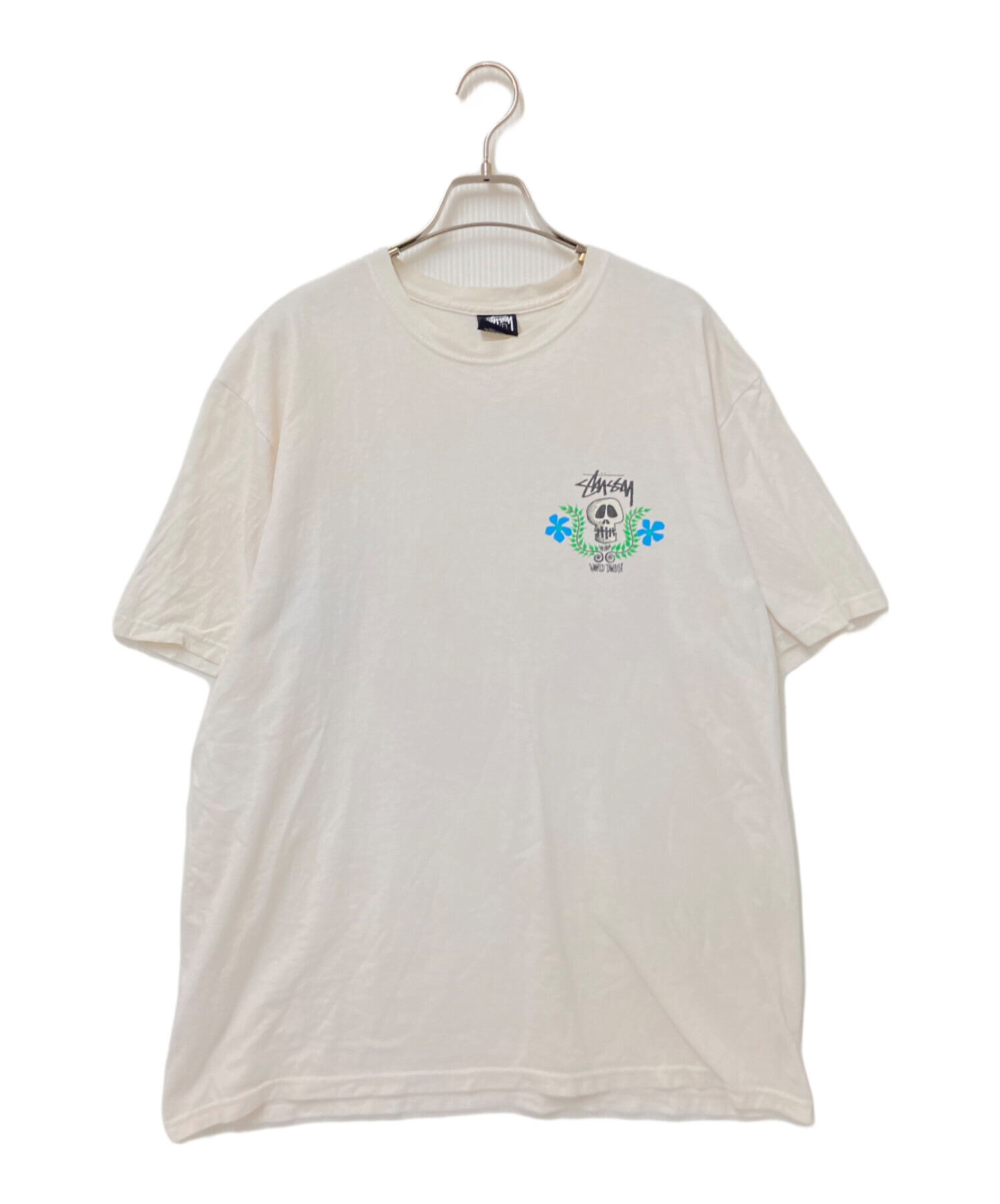 中古・古着通販】stussy (ステューシー) SKULL CREST TEE ホワイト 