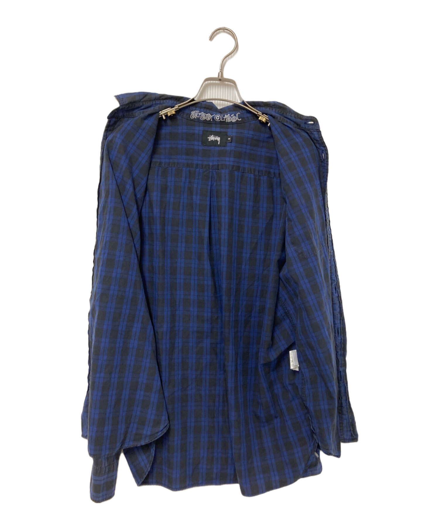中古・古着通販】stussy (ステューシー) チェックシャツ ブルー