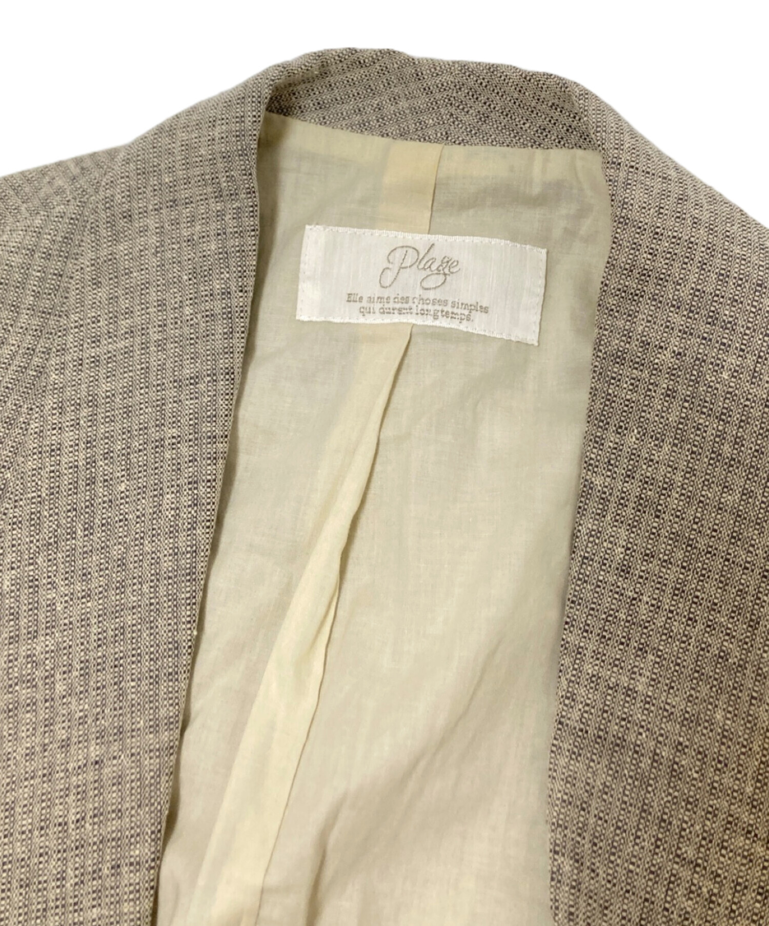中古・古着通販】Plage (プラージュ) シルクリネンボタンレス