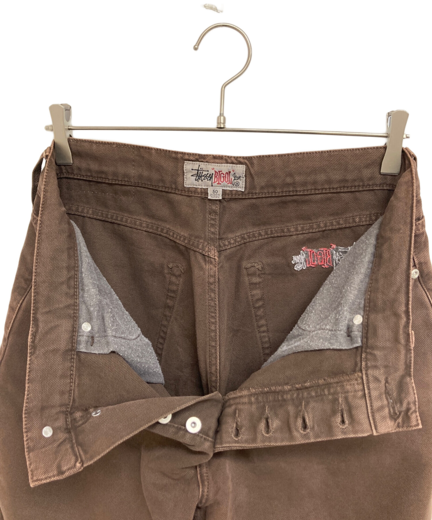 中古・古着通販】stussy (ステューシー) BIGOLパンツ ブラウン サイズ 