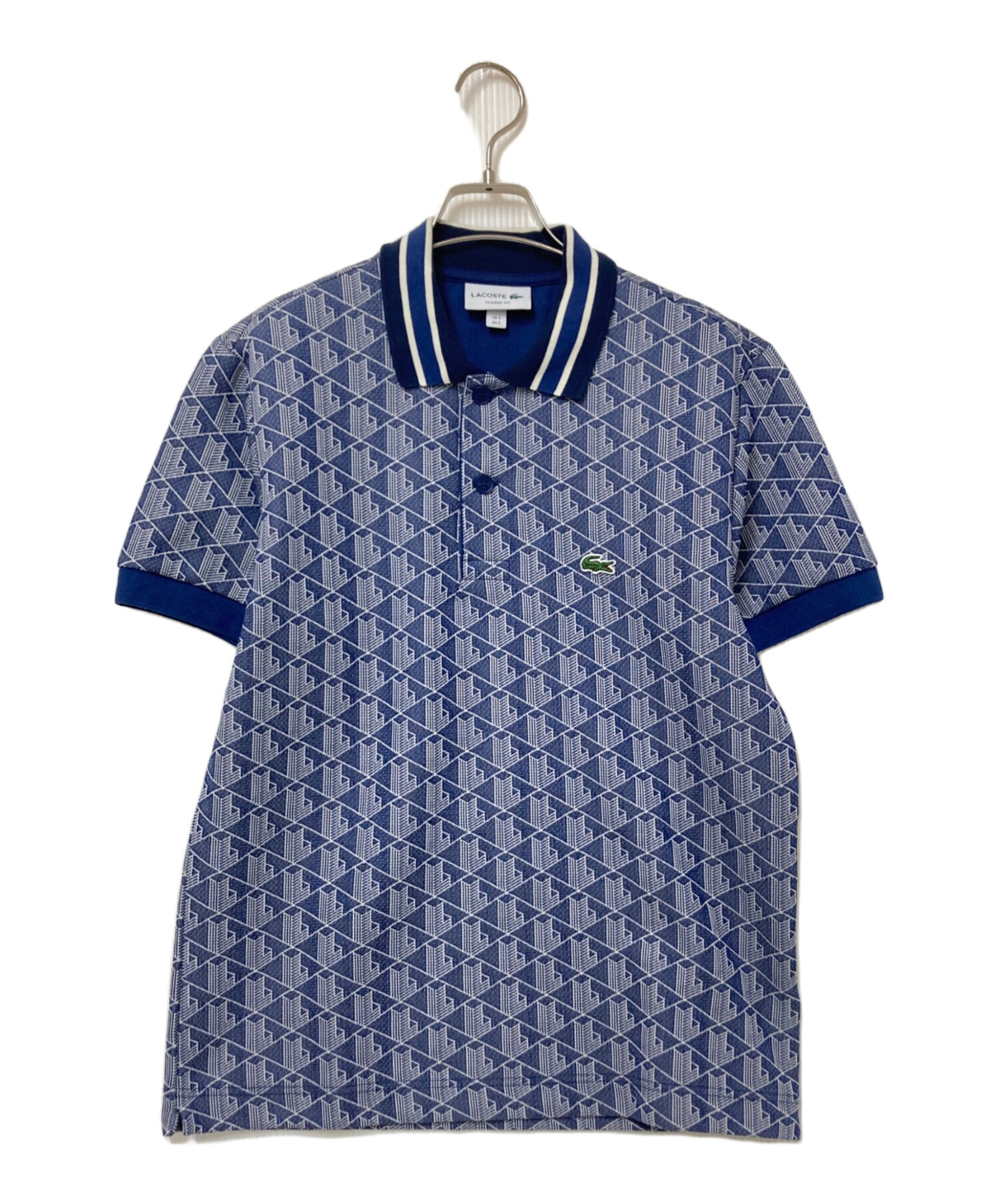 中古・古着通販】LACOSTE (ラコステ) モノグラムジャカードポロシャツ