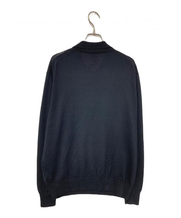 BATONER 黒ニットポロシャツ BATONER】SUMMER KNIT POLO サマーニット