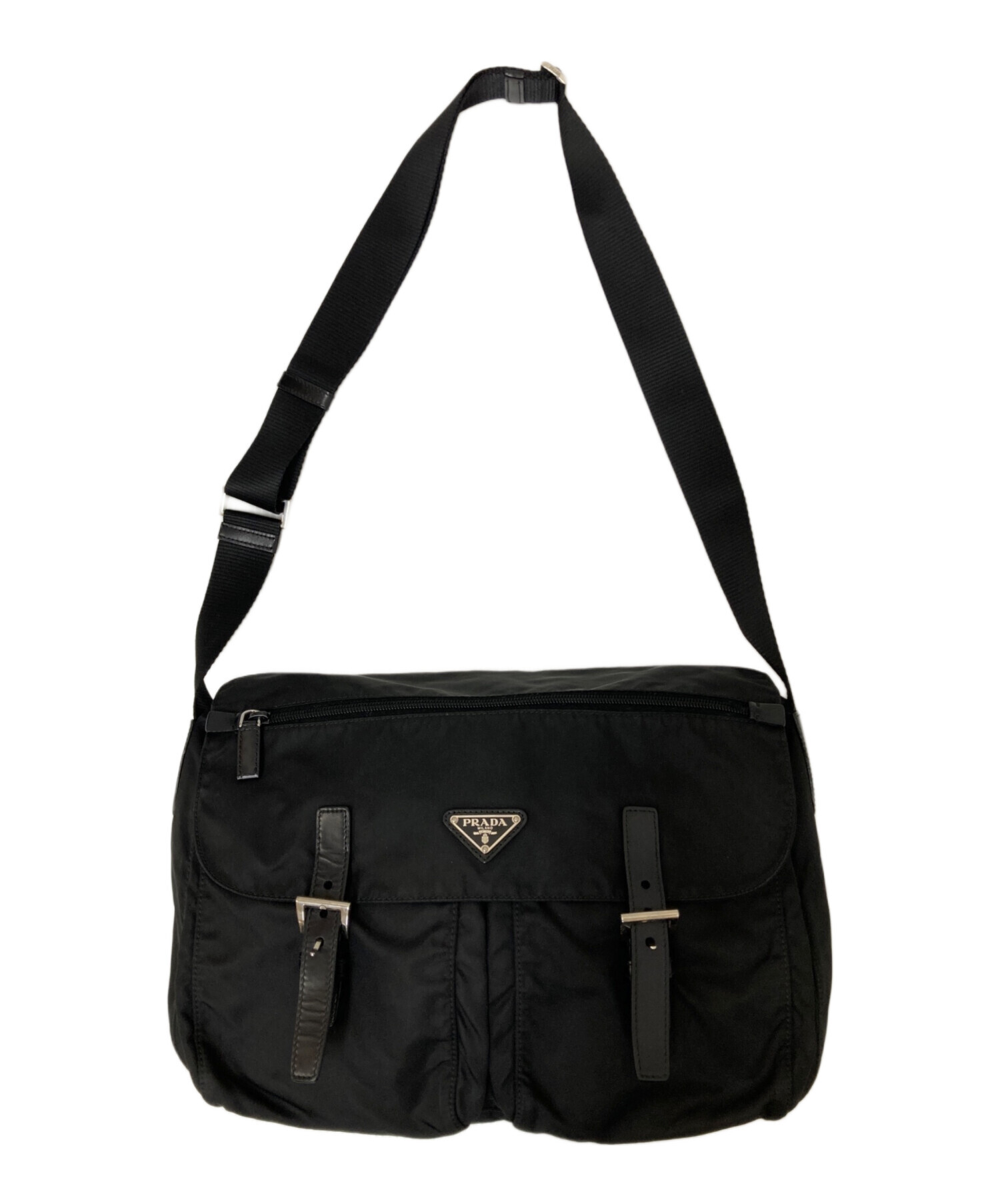 中古・古着通販】PRADA (プラダ) メッセンジャーショルダーバッグ