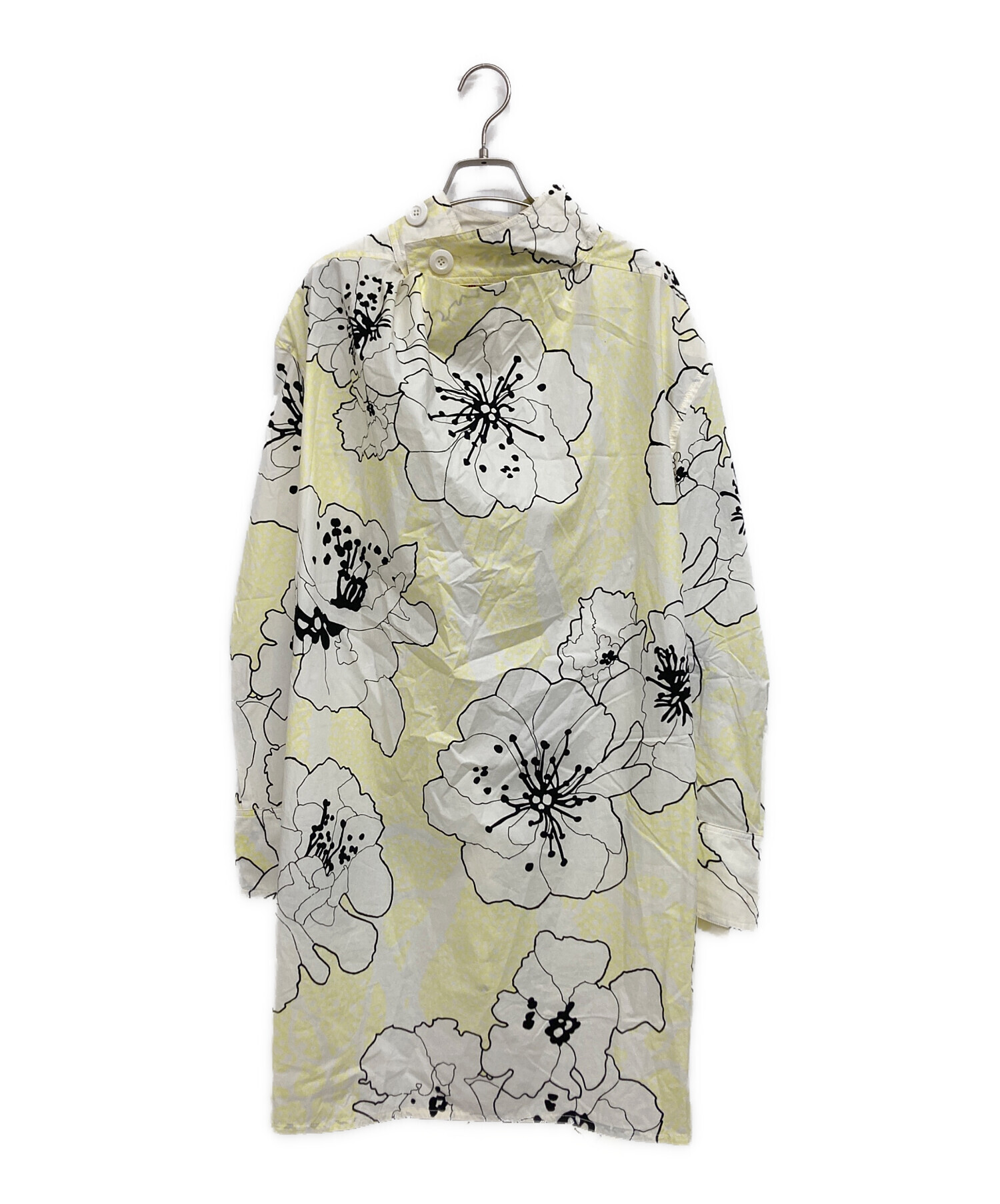 中古・古着通販】MARNI (マルニ) 花柄ワンピース ホワイト×イエロー 
