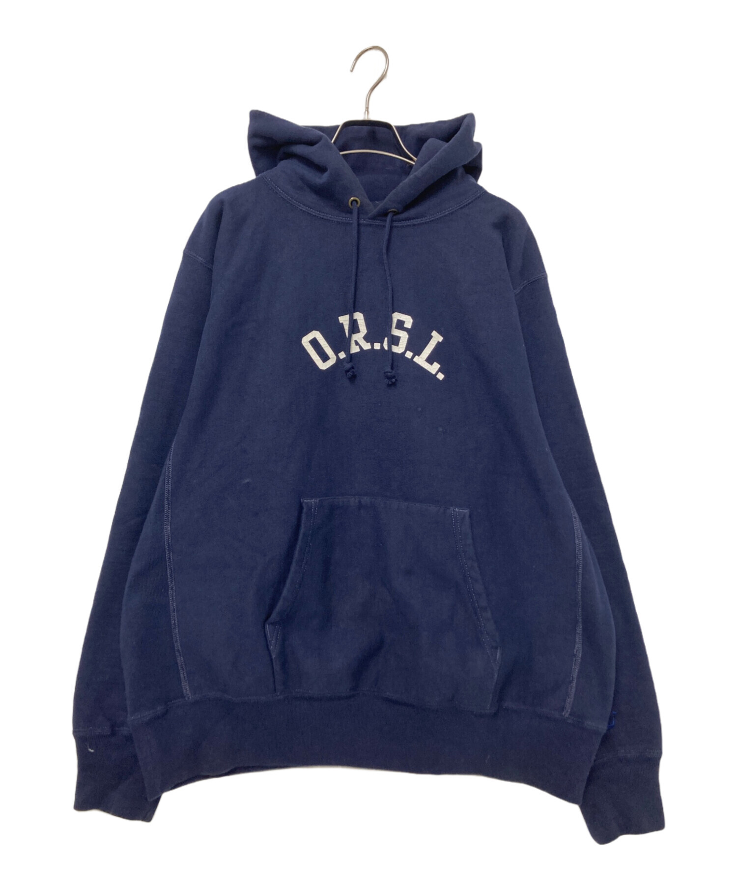 中古・古着通販】orSlow (オアスロウ) ORS HOODIE ネイビー×ホワイト