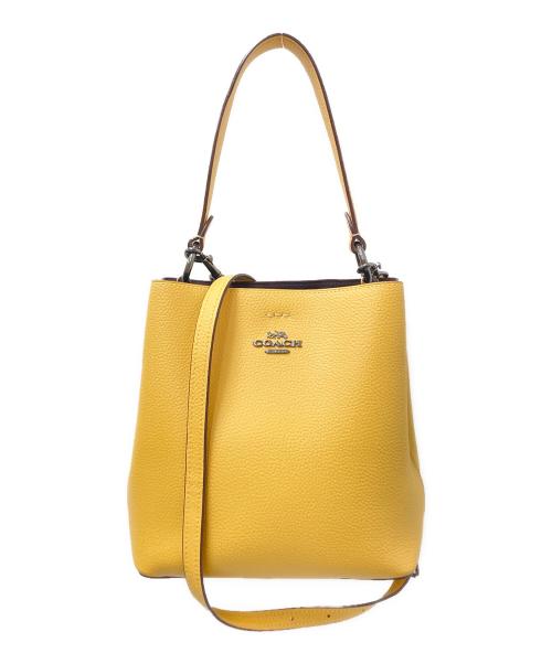 COACH イエロー かごバッグ 中古・古着通販】COACH (コーチ) スモール タウン バケット バッグ
