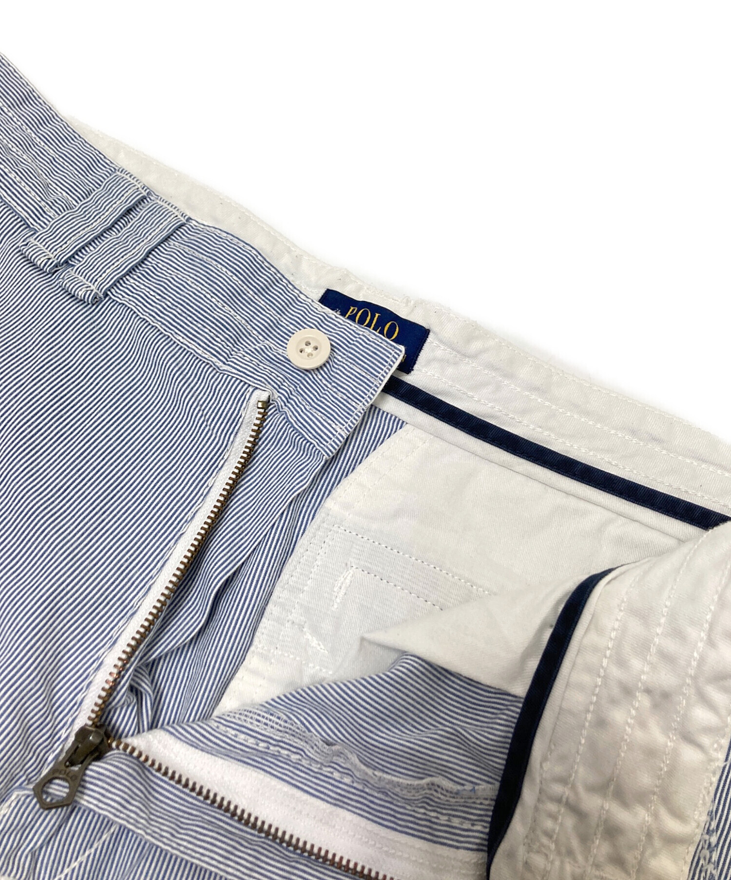 未使用　ラルフローレン　ホワイトトラウザーズ　　トリムフィット　w35L30 中古・古着通販】POLO RALPH LAUREN (ポロ・ラルフローレン