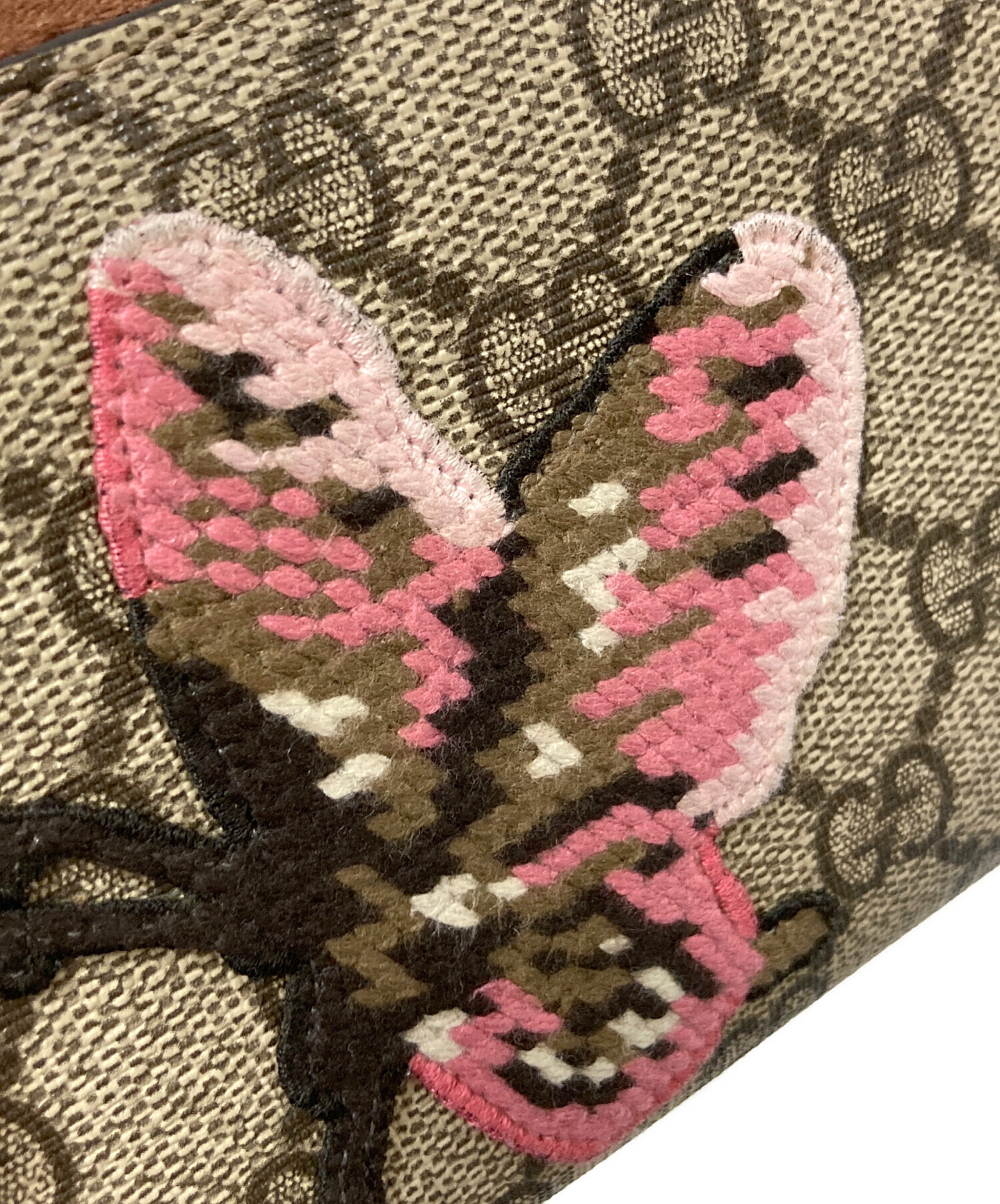こ*️様 美品✨ GUCCI グッチ 折り財布 バタフライ 刺繡 日本限定 GG 中古・古着通販】GUCCI (グッチ) バタフライ刺繍長財布 ブラウン